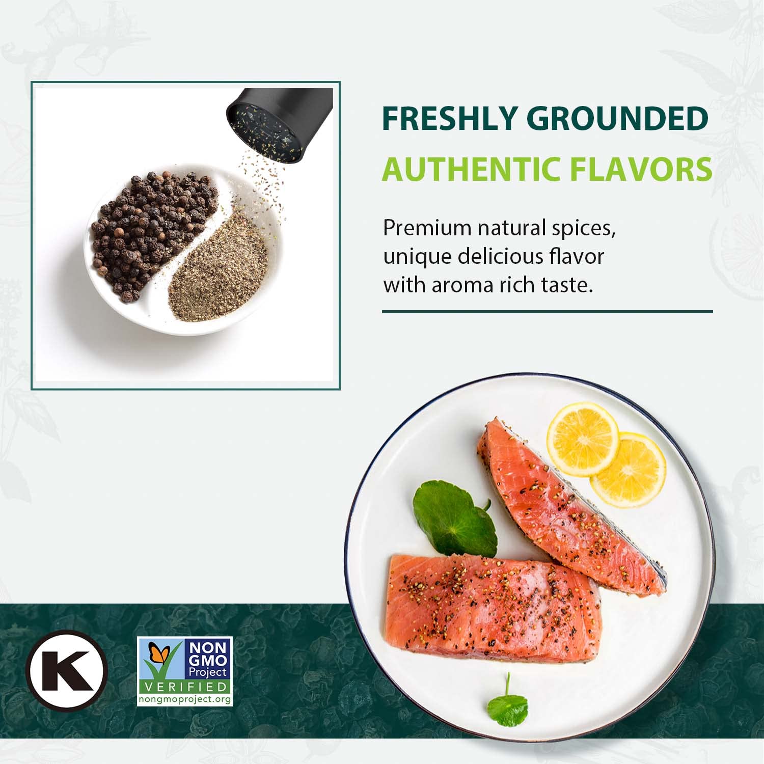Soeos grinder-refill peppercorns keep your spice routine smooth.