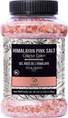 Soeos Himalayan Pink Salt bottle and packaging, top view for easy refill