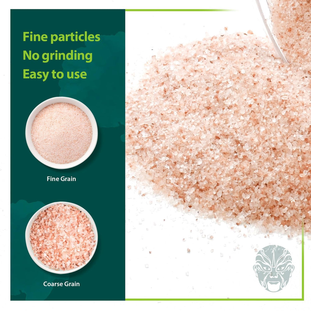 Shaker of Soeos Pink Salt for convenient table seasoning.