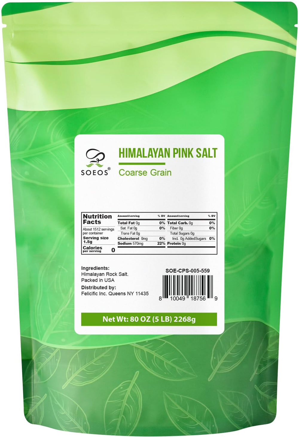Soeos Himalayan Pink Salt raw crystals ideal for gourmet seasoning.