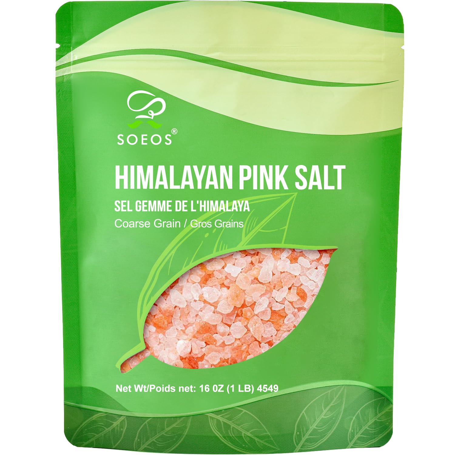 Soeos Himalayan Pink Salt for grinder refill delivers consistent salt flow.