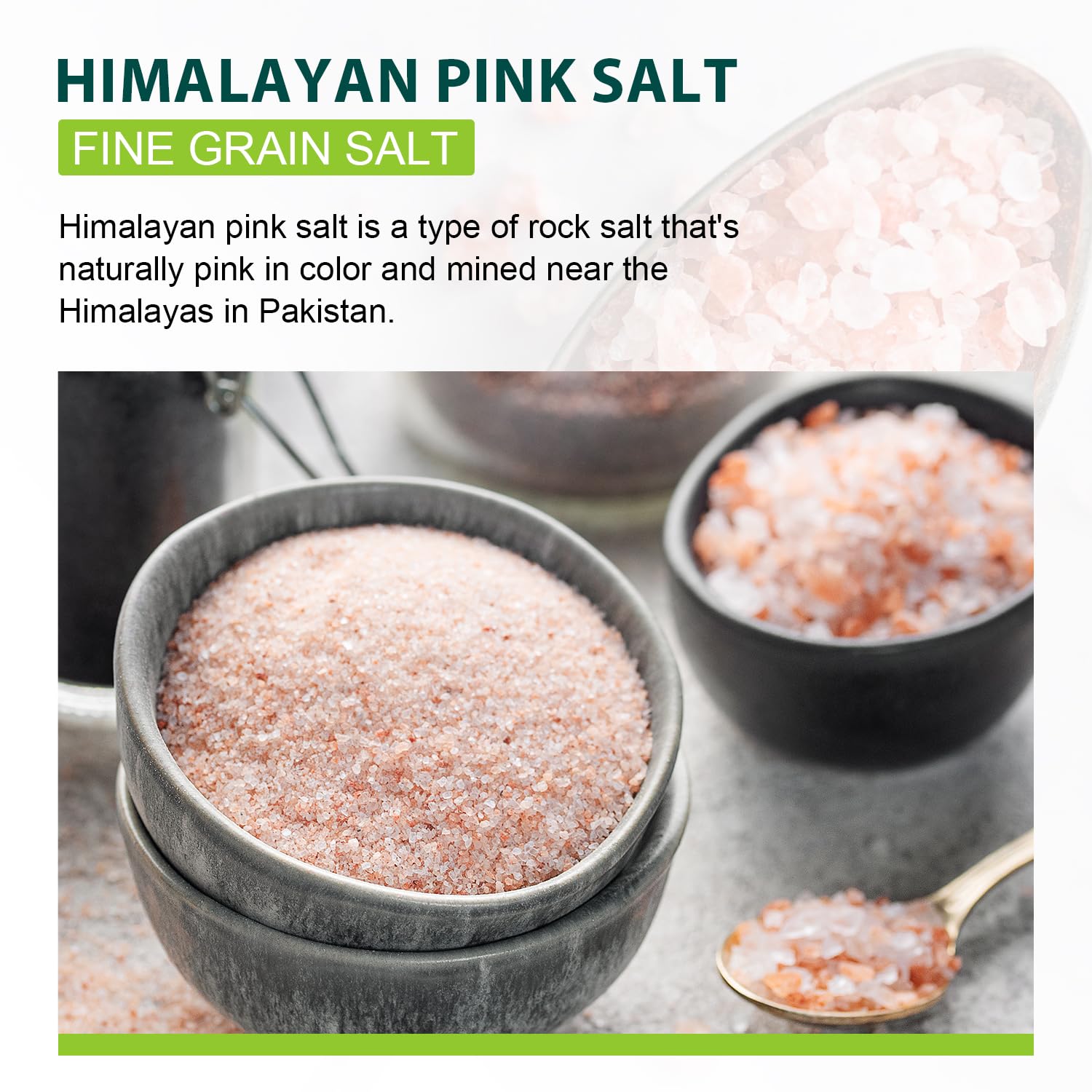Soeos Himalayan Pink Salt shaker bottle demonstrates easy dispensing.