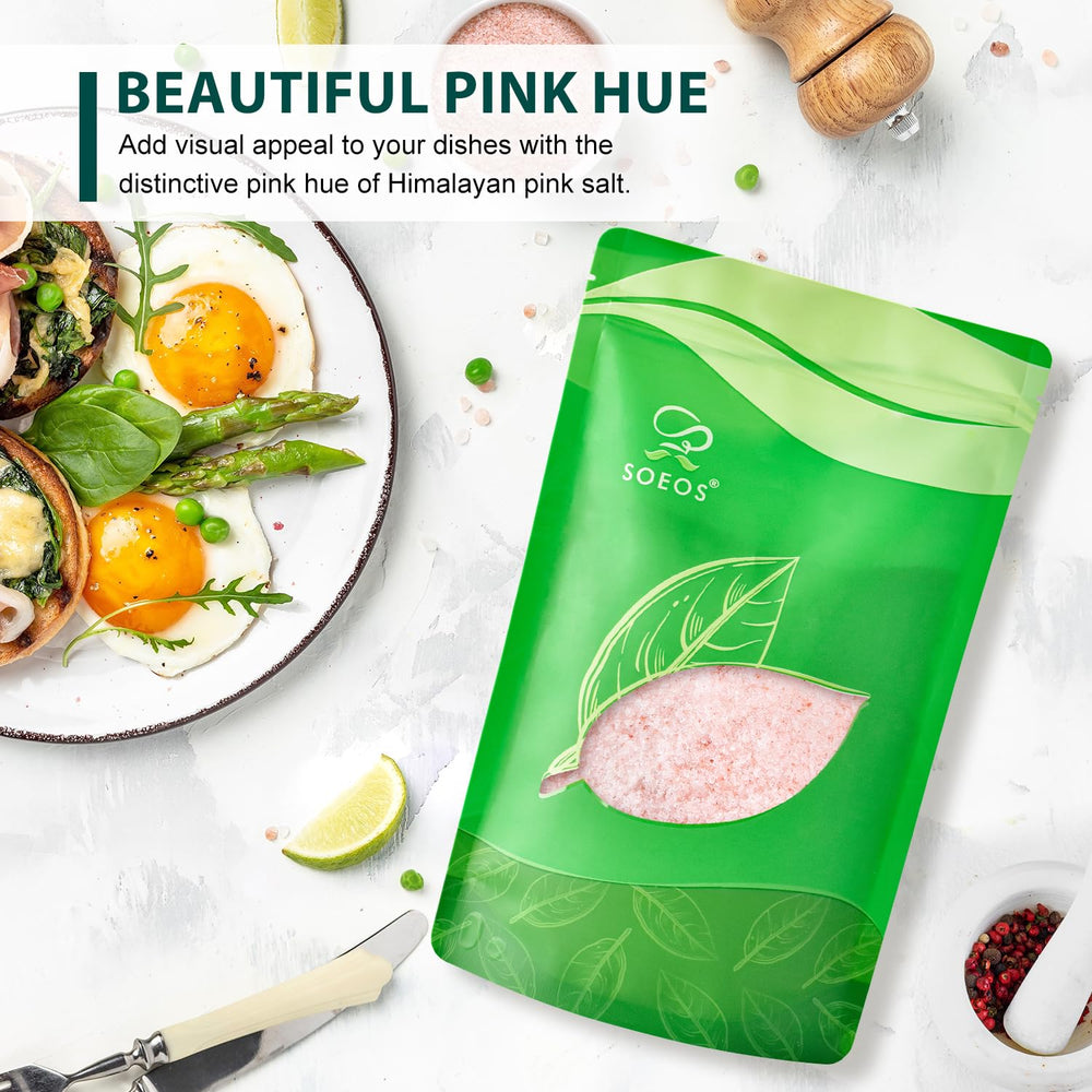 Soeos Himalayan Pink Salt sprinkled on vegetables to boost flavor.