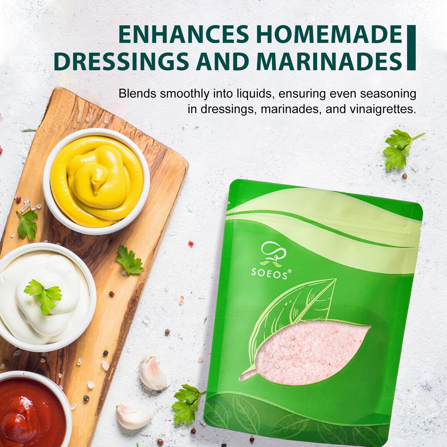 Soeos Himalayan Pink Salt refill option keeps your grinder ready.