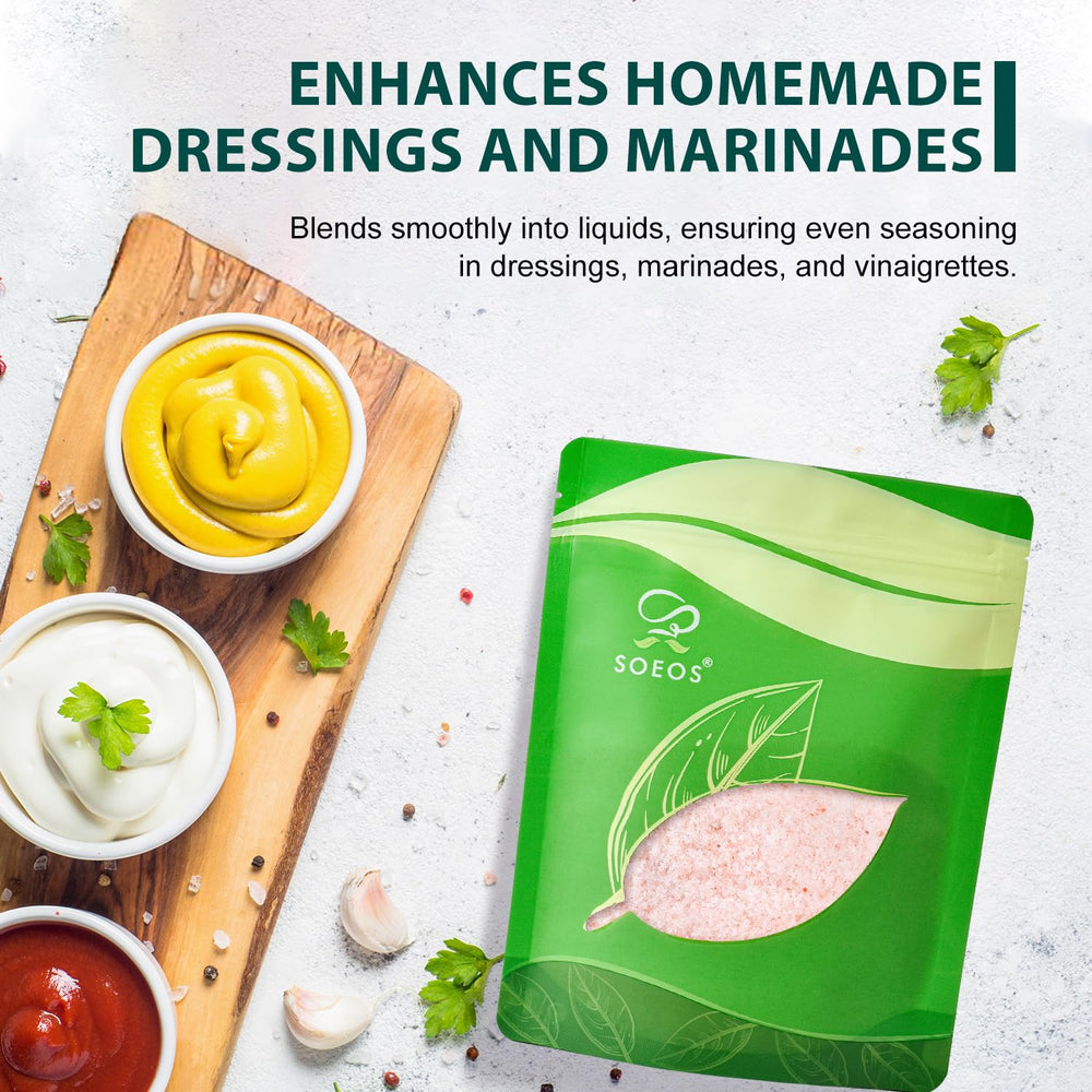 Soeos Himalayan Pink Salt refill option keeps your grinder ready.