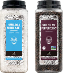 Soeos Himalayan salt 39 oz bottle with crystal salt for easy seasoning.