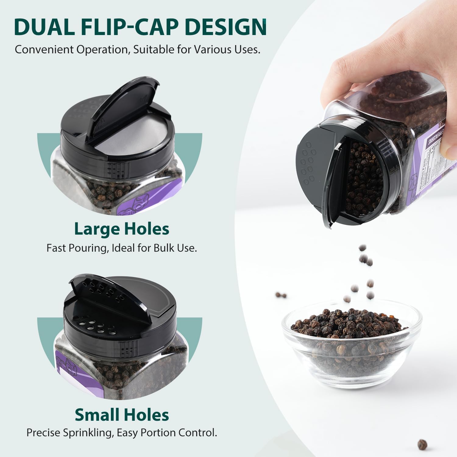 Soeos kitchen countertop with salt and pepper set for everyday cooking.