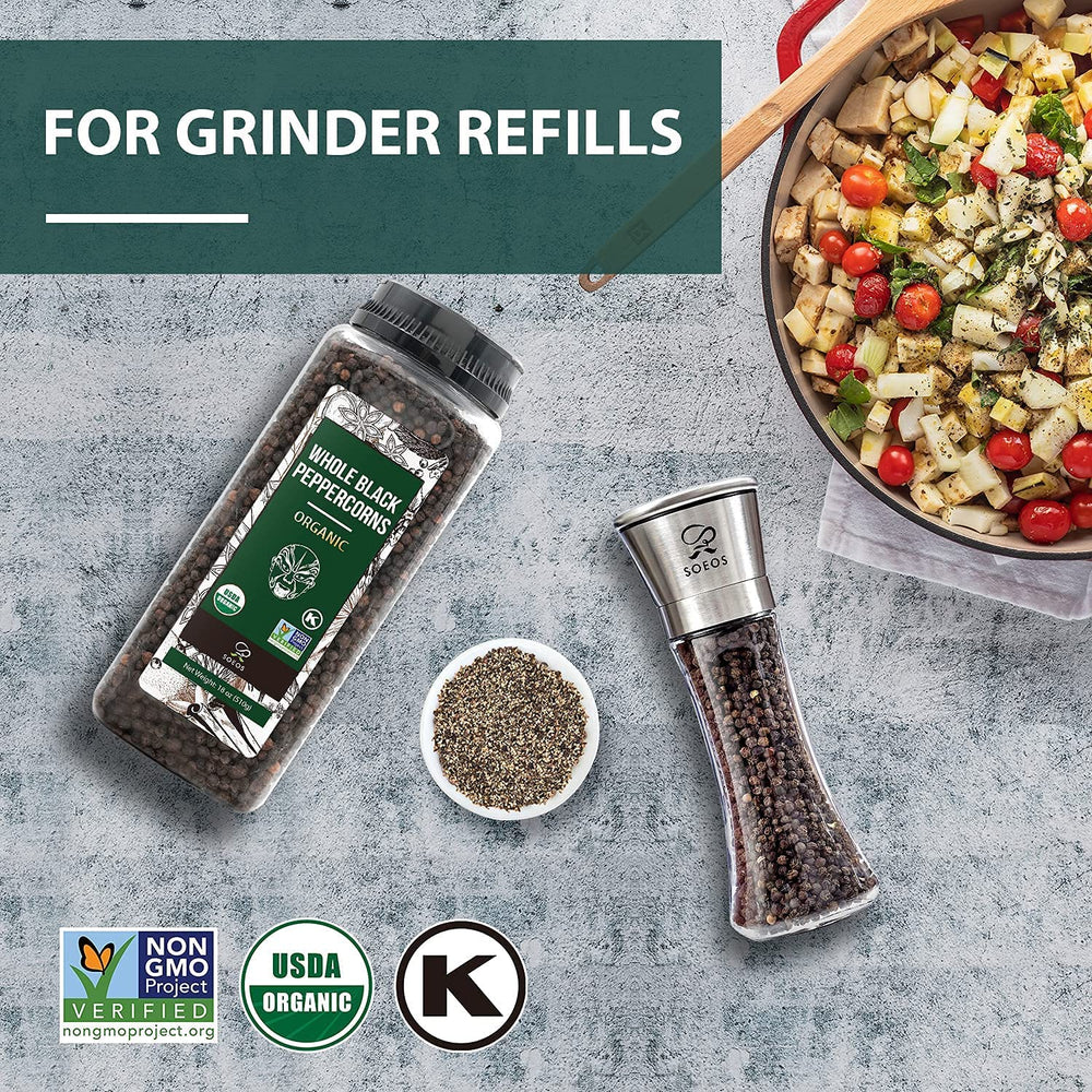 Soeos kitchen scene with peppercorns communicates fresh versatility