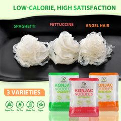 Soeos Konjac Noodles angel hair twirled with herbs for a delicate, low-carb meal