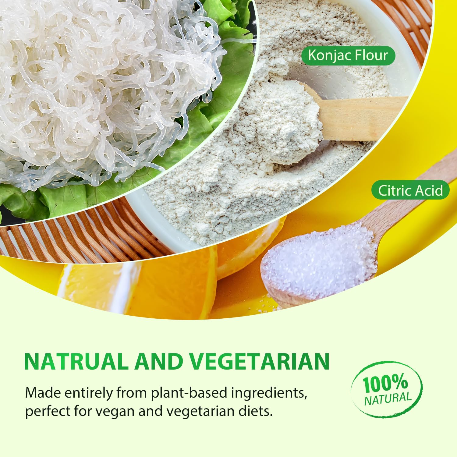 Soeos Konjac Noodles raw konjac base for neutral flavor absorption