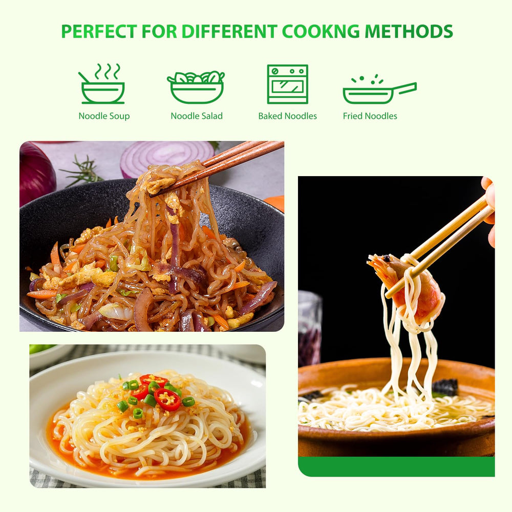Soeos Konjac Noodles keto-friendly option that absorbs sauces well.