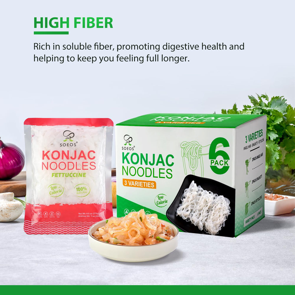 Soeos Konjac Noodles absorb sauces, delivering customizable flavor with any sauce