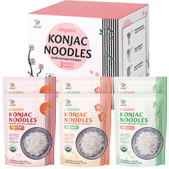 Soeos Konjac Noodles spaghetti pack ready to pair with sauces for a light meal.