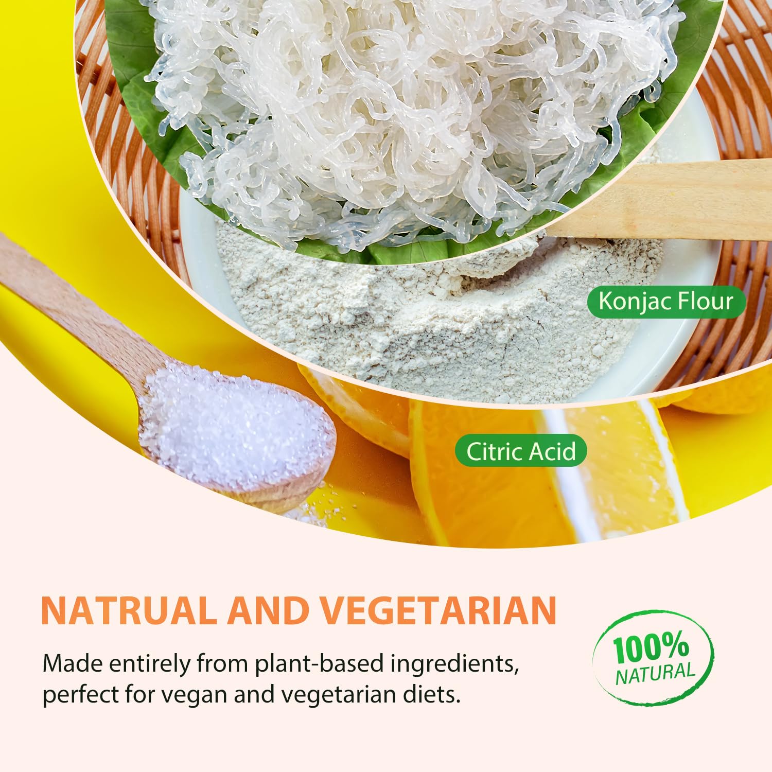 Soeos Noodles vegan ingredients label communicates plant-based option.