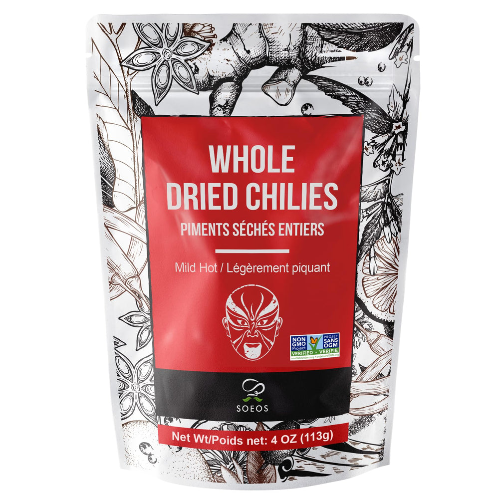 Soeos mild-spicy chili peppers closeup enhances everyday cooking with balanced heat.