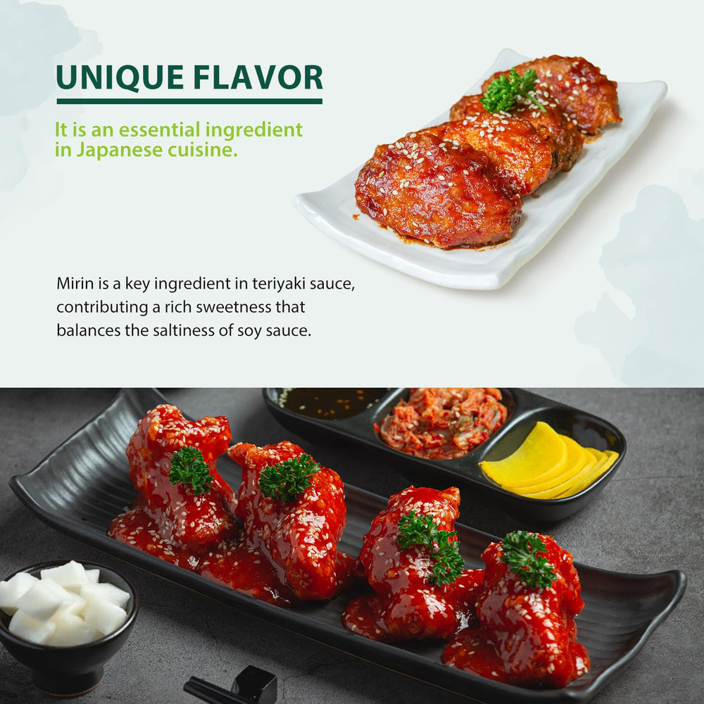 Soeos Mirin used for marinading meat, fish, and tofu for depth.