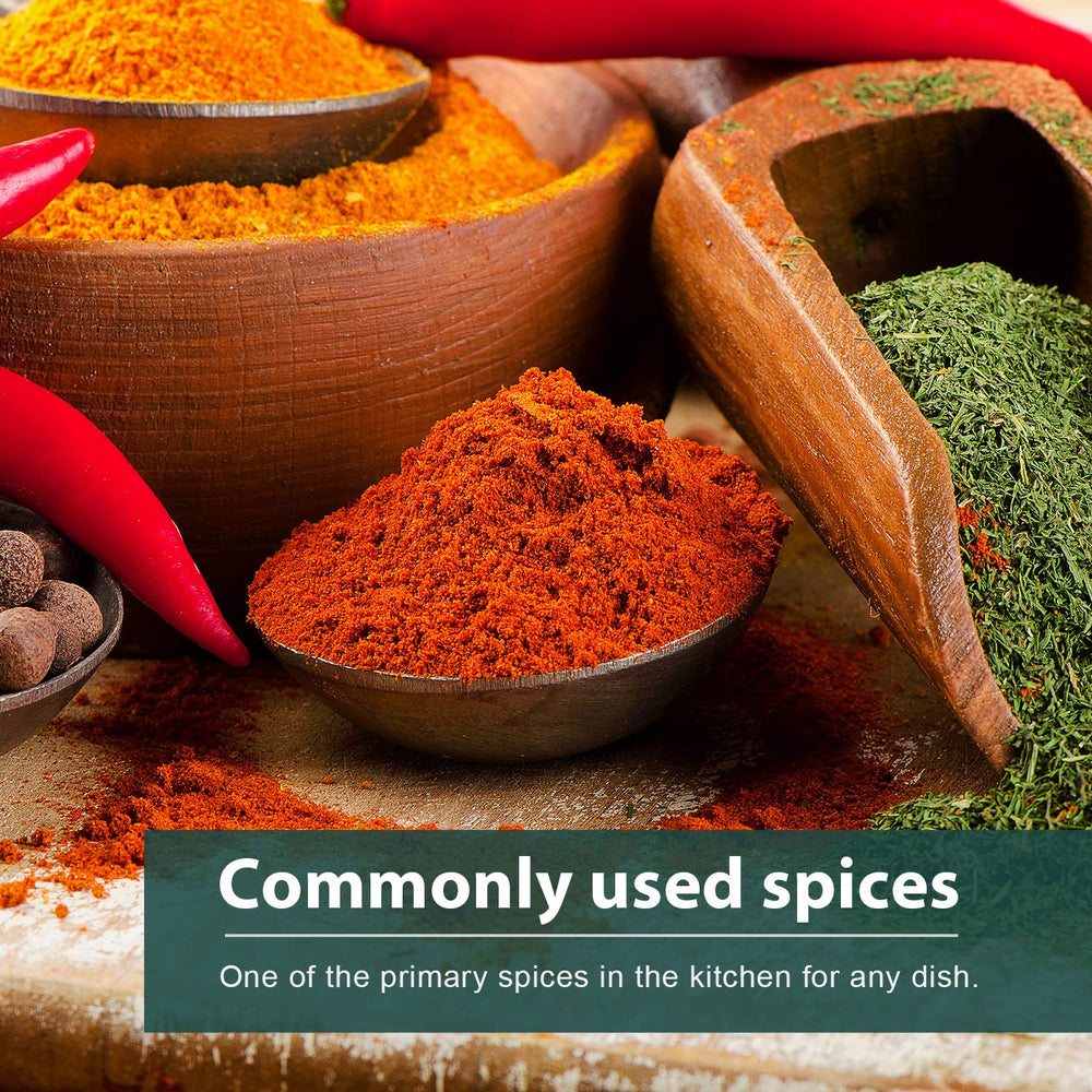 Non-GMO chili powder from Soeos, free of additives.