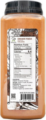 Close-up of finely ground Soeos cinnamon powder.