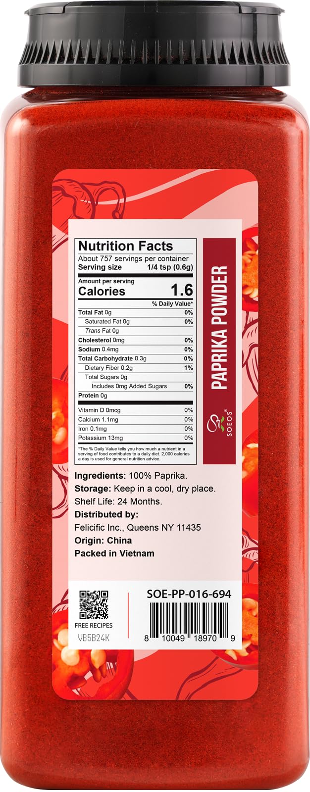 Soeos Paprika Powder being poured from a spoon to flavor sauces