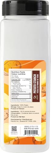 Soeos potato starch pour demonstrates easy pouring for quick dusting and glossy sauce finishes.