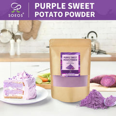 Soeos Purple Sweet Potato Powder resealable bag keeps freshness for quick cooking