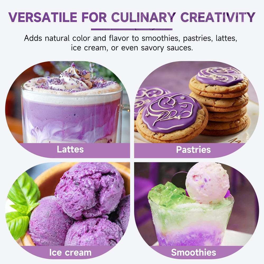 Soeos Purple Sweet Potato Powder set in a bright kitchen scene