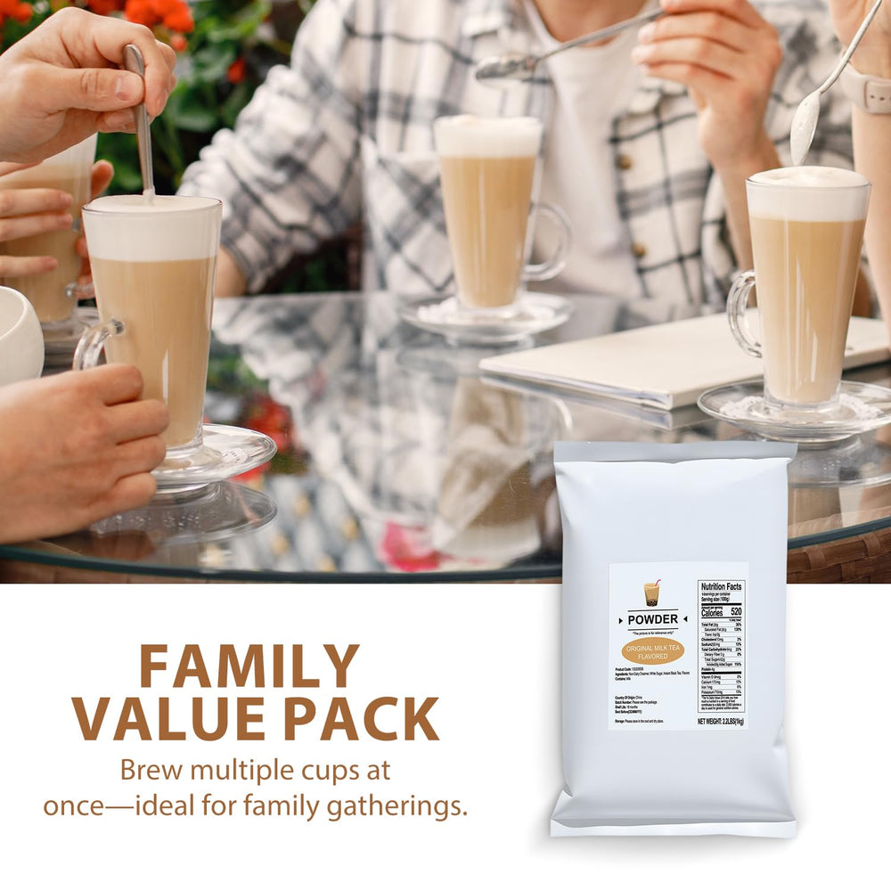 Soeos Ready-to-drink milk tea glass demonstrating versatility