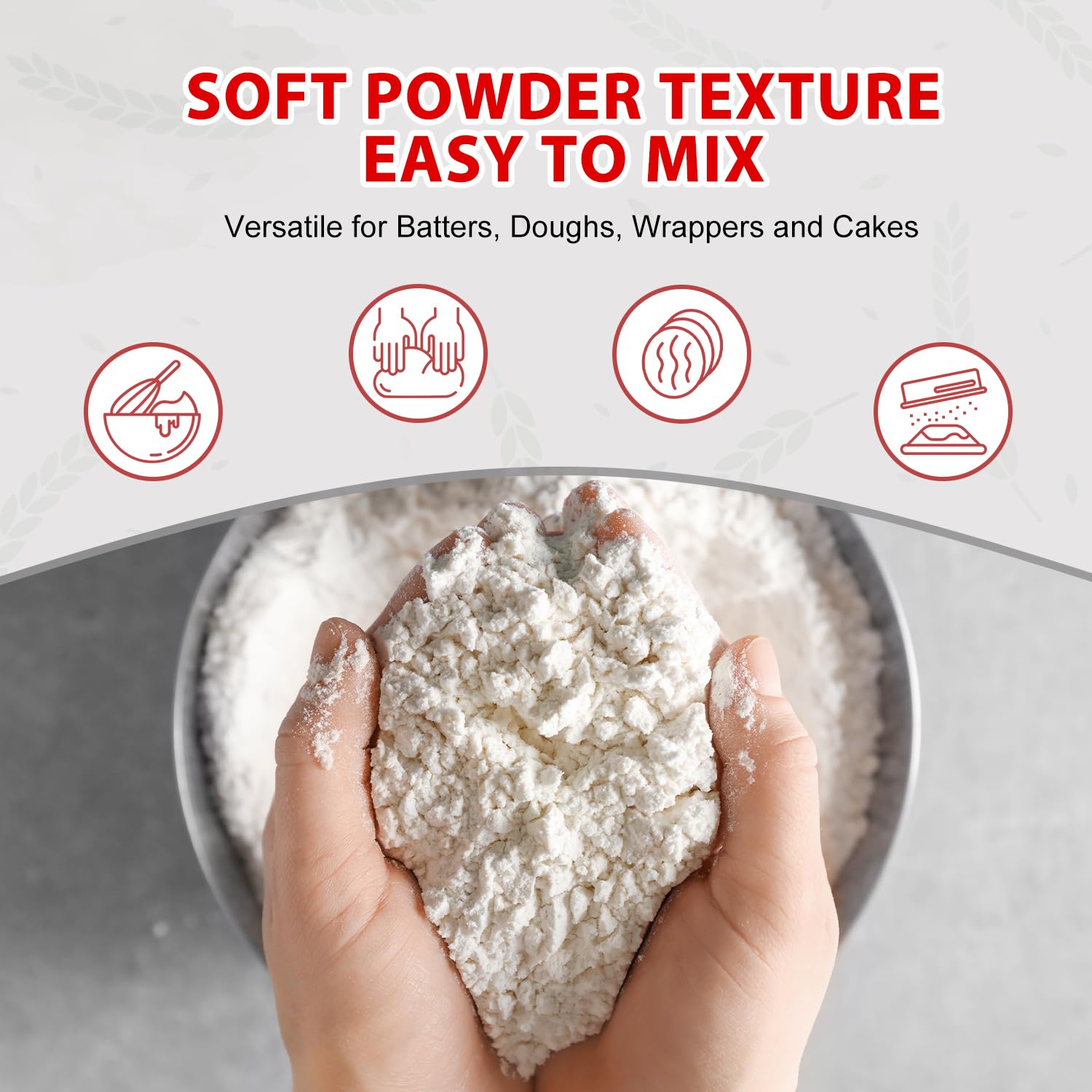 Soeos Rice Flour label all-natural ingredients for clean gluten-free cooking.