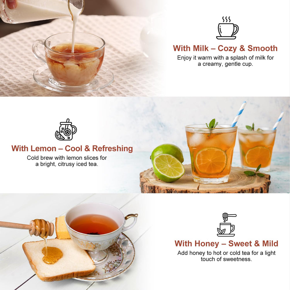 Soeos Rooibos cold brew iced tea in pitcher, refreshing.