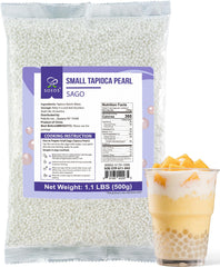 Soeos Sago Tapioca Pearls ready for bubble tea with chewy texture.