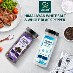 Soeos Salt and Pepper Grinder Refills in transparent bottles for easy refilling.