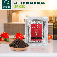 Soeos Salted Black Bean Spiced braising liquid close-up for richer sauces.