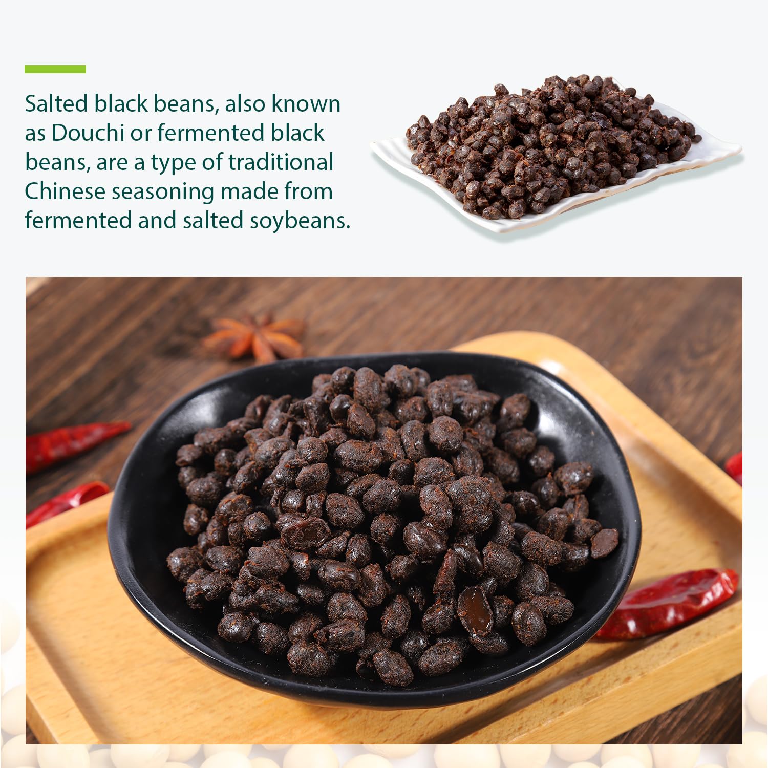 Soeos Salted Black Bean Spiced pan sizzle adds instant aroma boost.