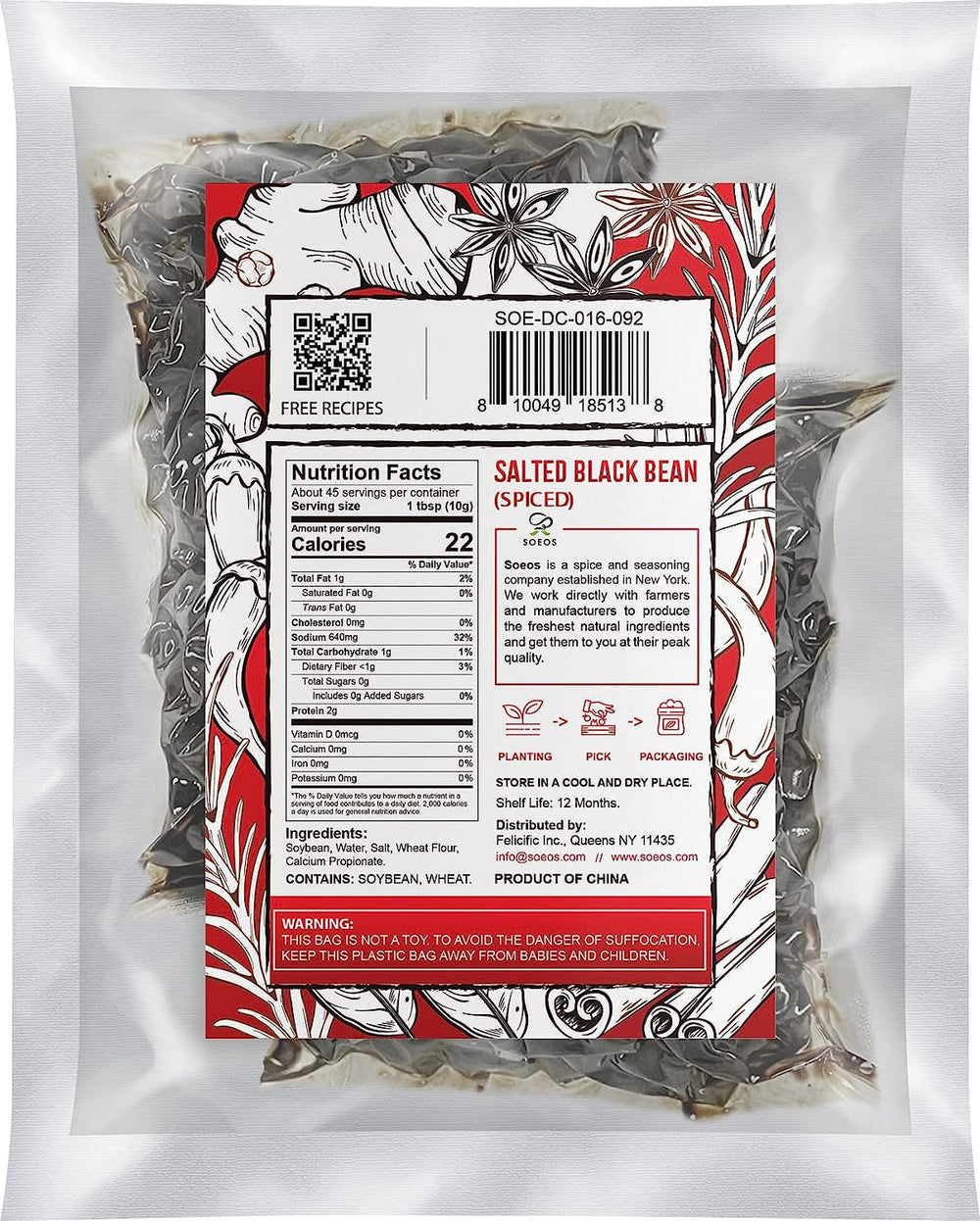 Soeos Salted Black Bean Spiced stir-fry dish ready to elevate flavor.