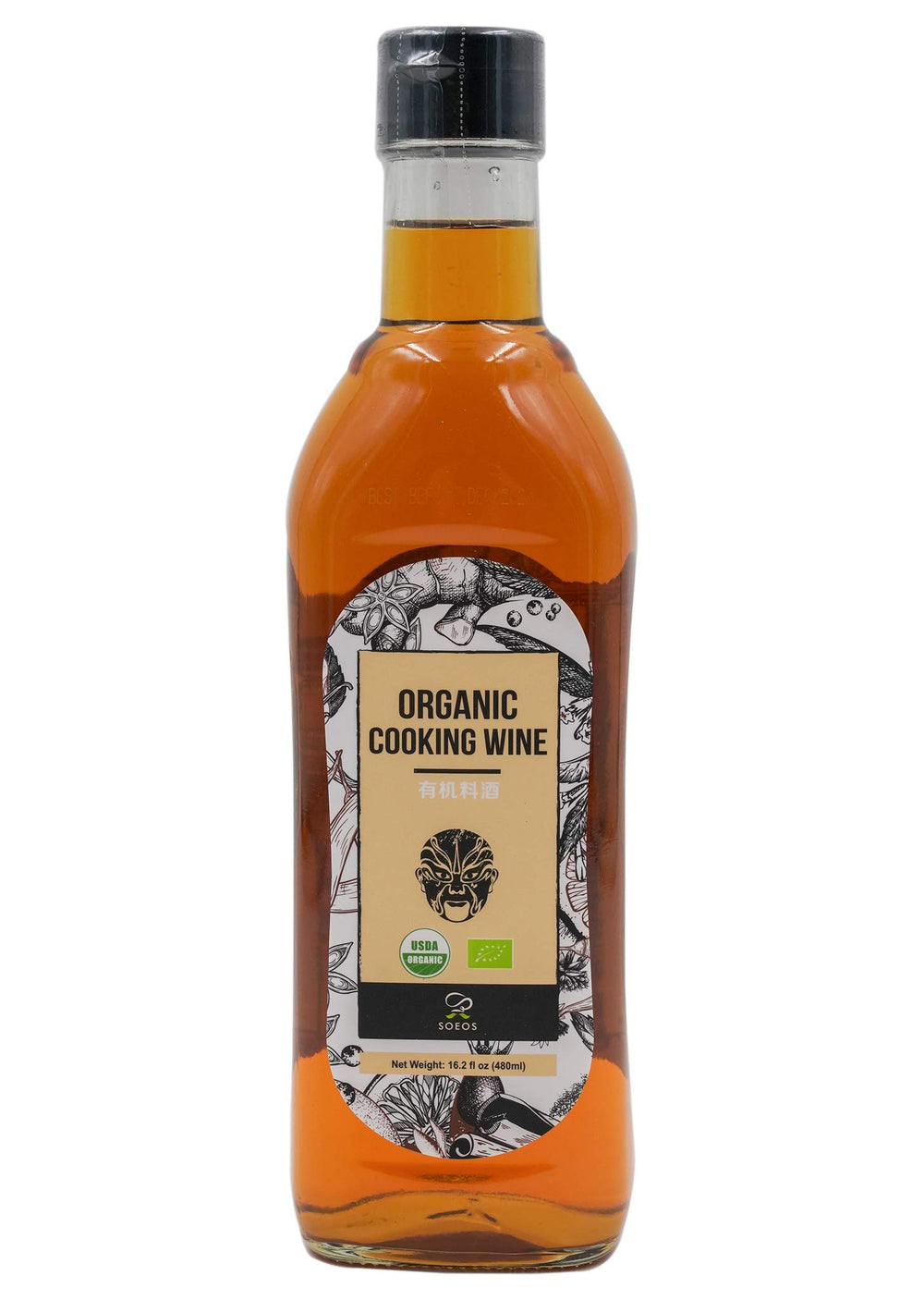Soeos Shaoxing wine in a stir-fry scene emphasizing rich aroma.