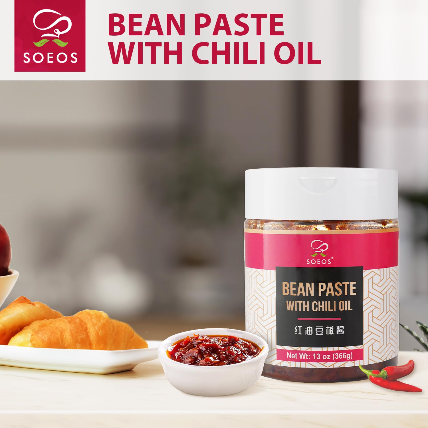 Soeos Sichuan paste on pantry shelf ready for quick meals