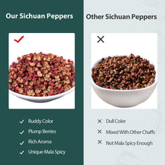 Vacuum-packed Soeos peppercorns stay fresh longer for consistent flavor.