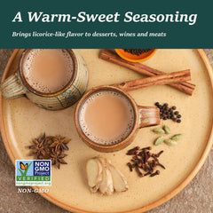 Soeos Star Anise on spice rack highlighting versatile cooking uses.
