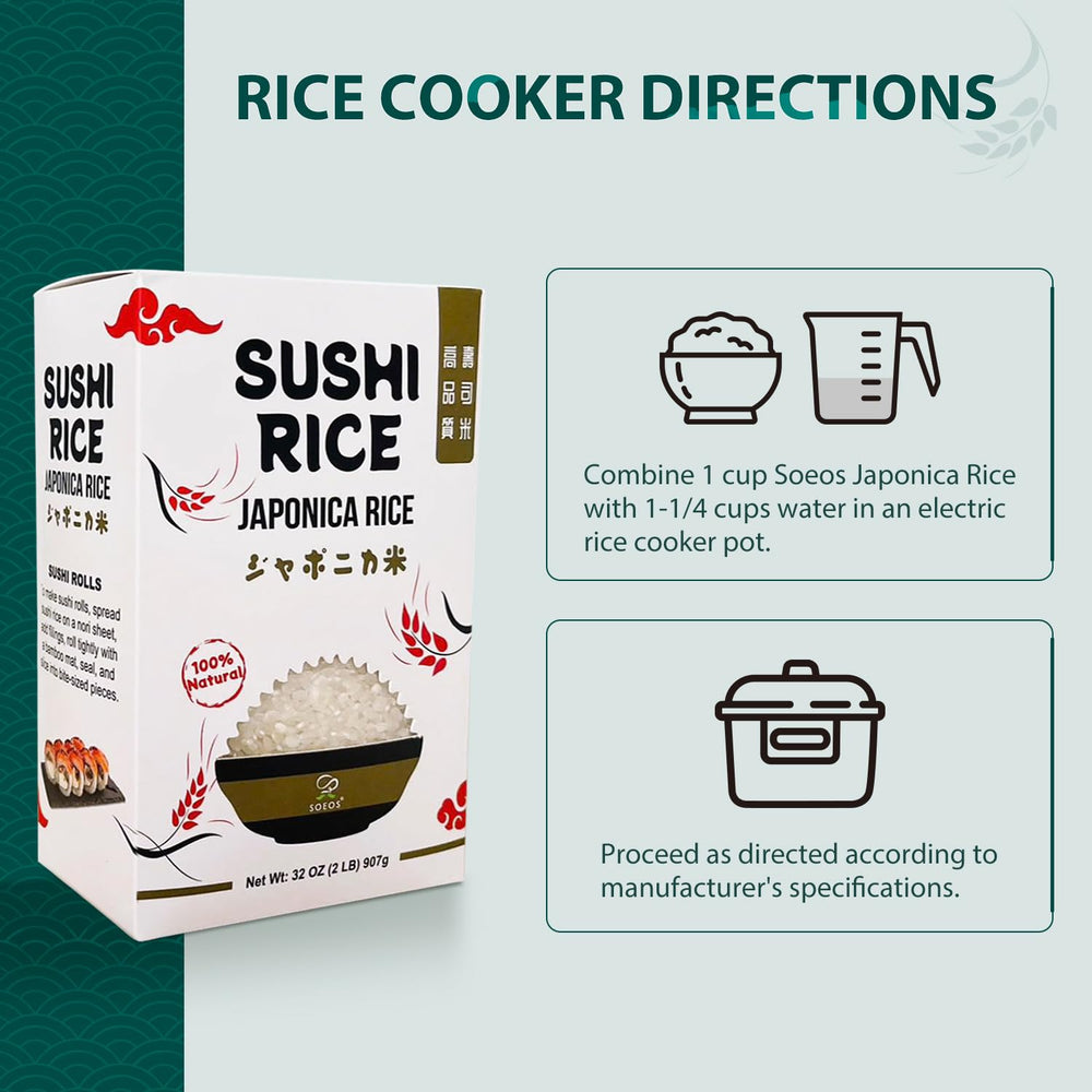 Soeos sushi rice kitchen-essentials supports versatile Asian meals.