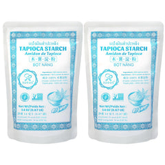 Soeos Tapioca Flour bags two-pack ready for gluten-free cooking.