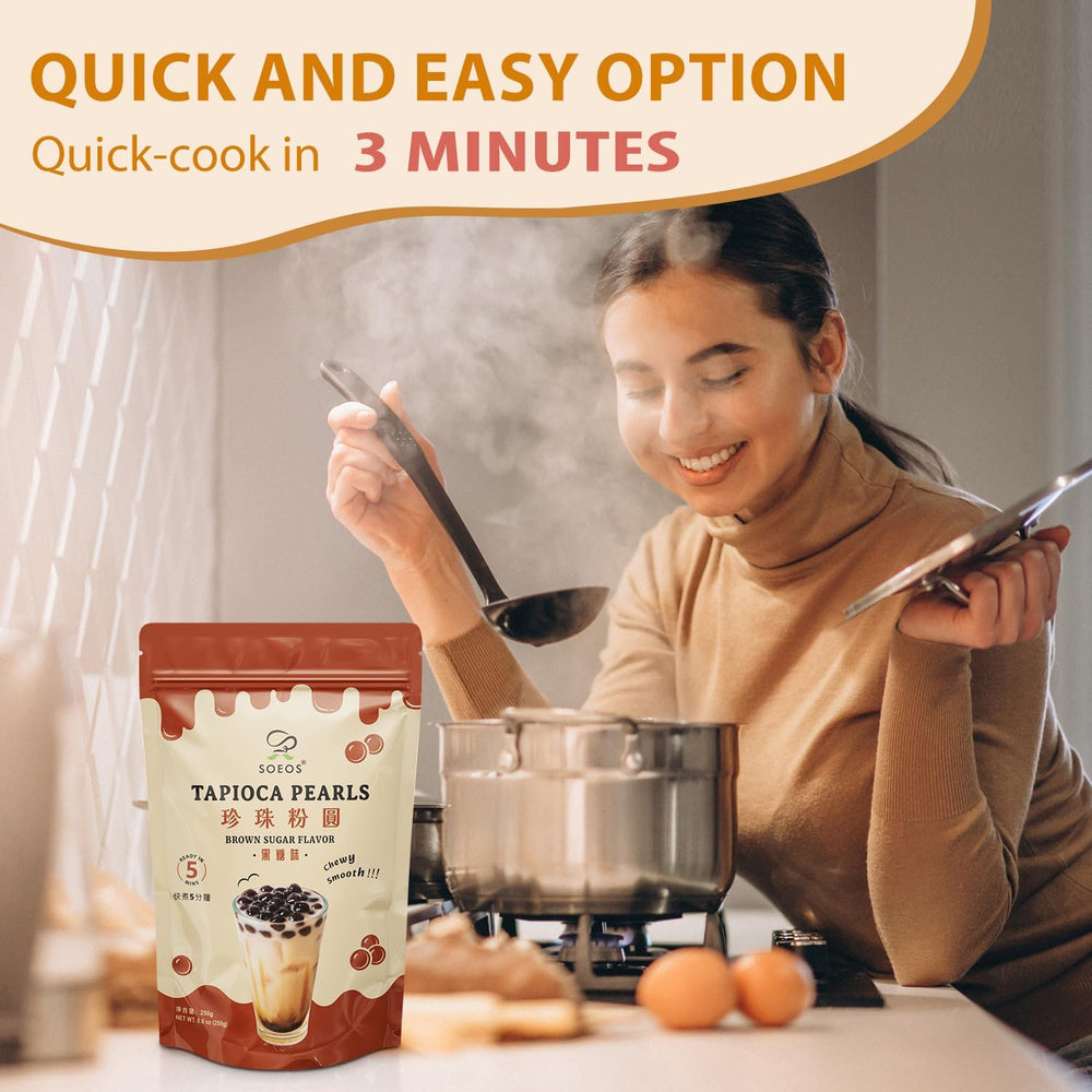 Soeos Tapioca Pearls ready in 5 minutes for quick boba