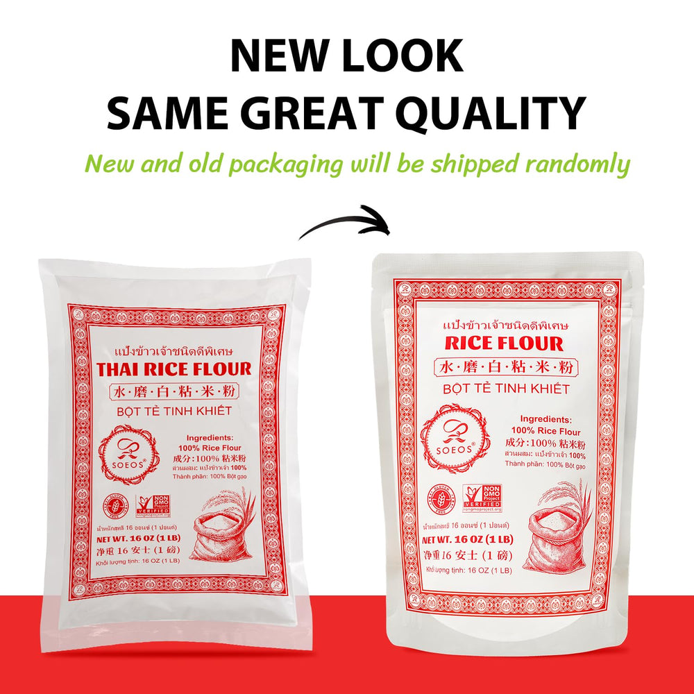 Soeos Thai Rice Flour uses in dumplings and rice cakes for authentic textures.