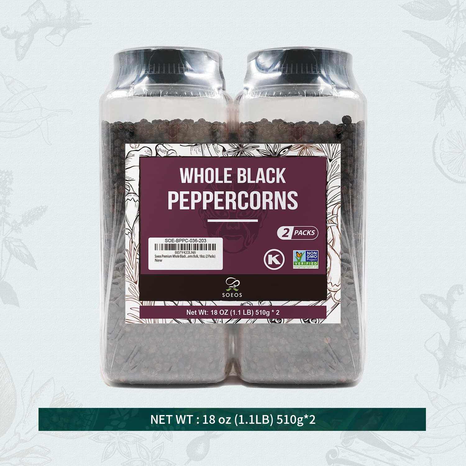 Soeos peppercorns versatile for vegetables, meats, and seafood dishes.