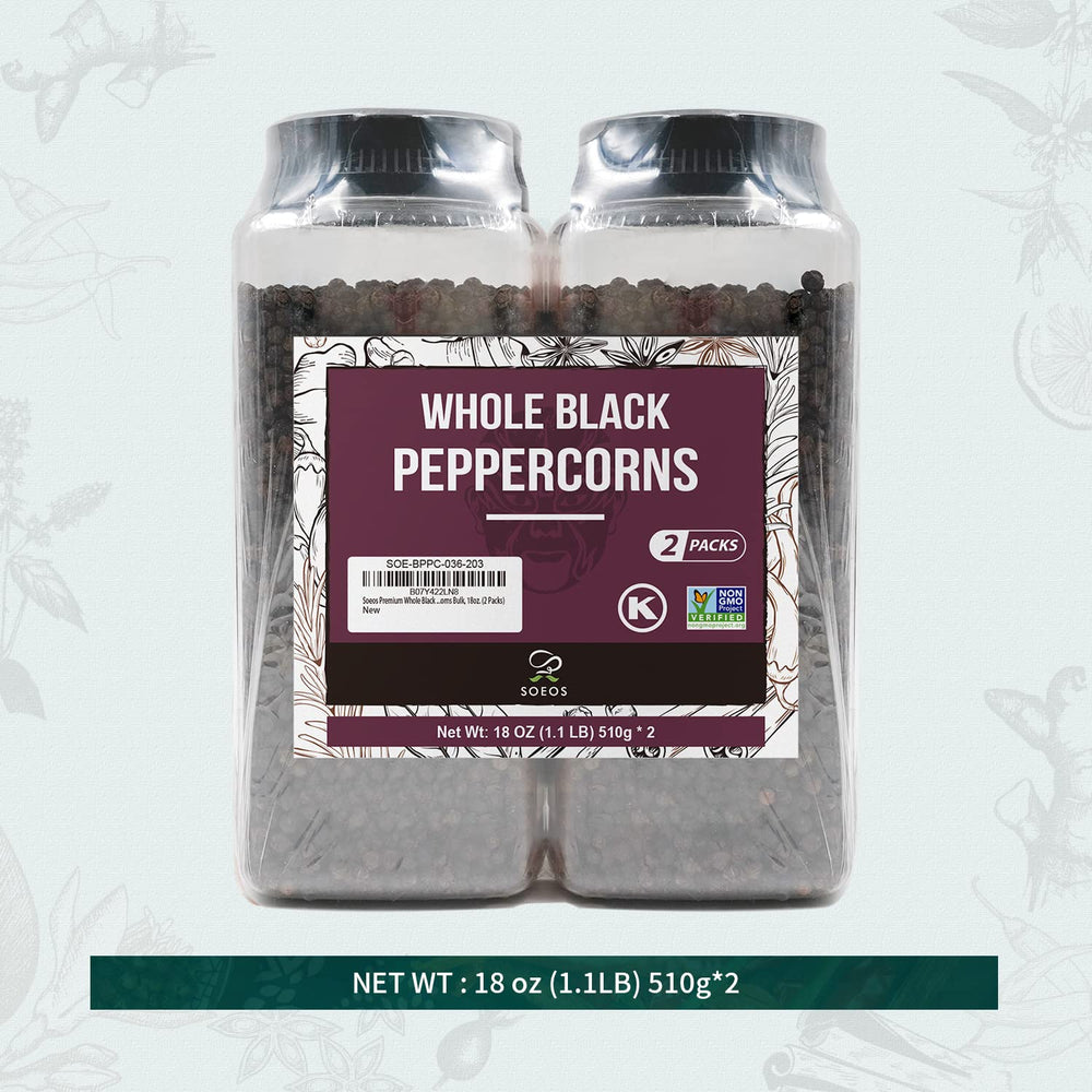 Soeos peppercorns versatile for vegetables, meats, and seafood dishes.