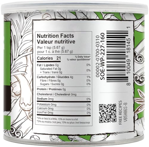 Soeos Wasabi Powder jar back label showing ingredients and usage.