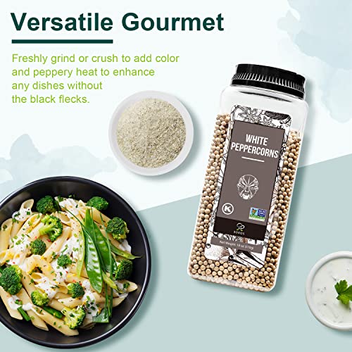 Soeos White Peppercorns stay sealed to maintain flavor.