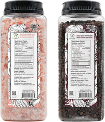 Soeos Whole Black Peppercorns 18 oz bottle with aromatic pepper aroma.