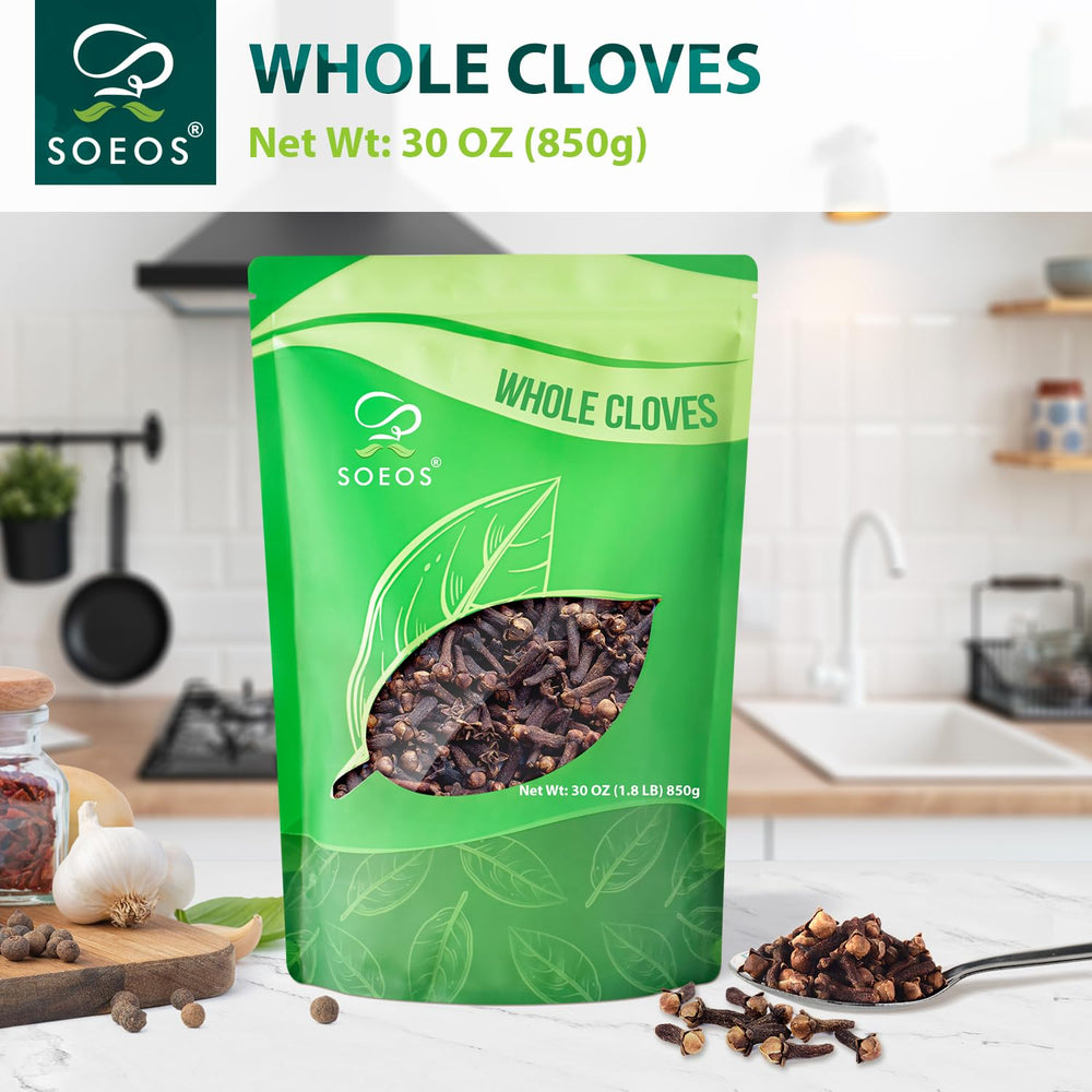 Soeos Whole Cloves in spice bag for baking and fragrance