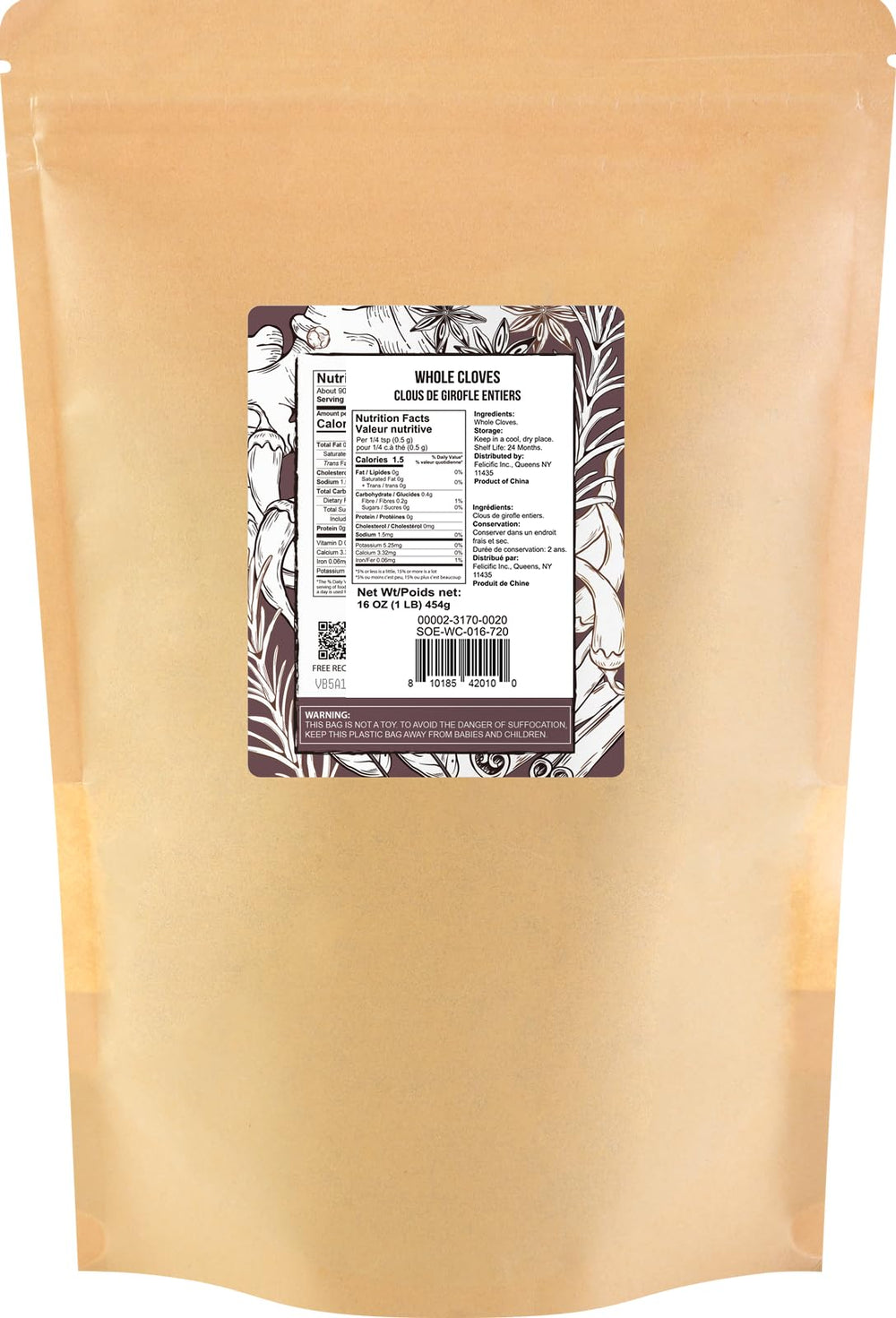 Soeos Whole Cloves on spice rack highlighting bold flavor for holidays.