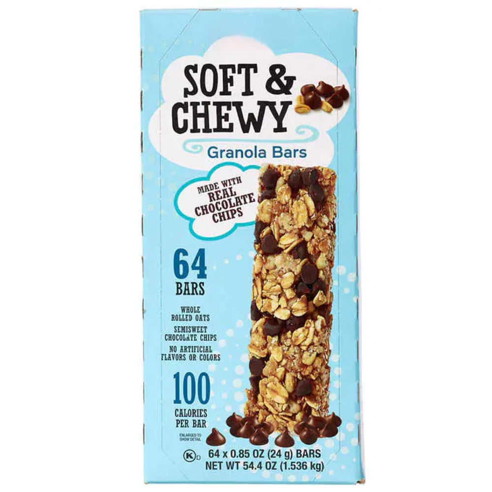 Soft & Chewy Granola Bars no artificial flavors close-up, family-friendly choice.